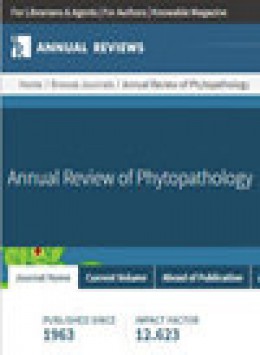 Annual Review Of Phytopathology