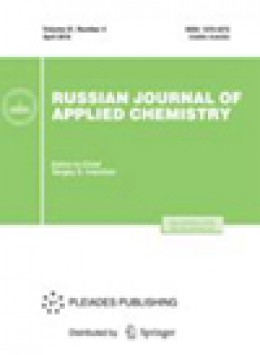 Russian Journal Of Applied Chemistry