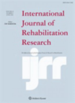 International Journal Of Rehabilitation Research