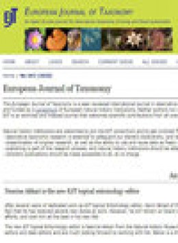 European Journal Of Taxonomy